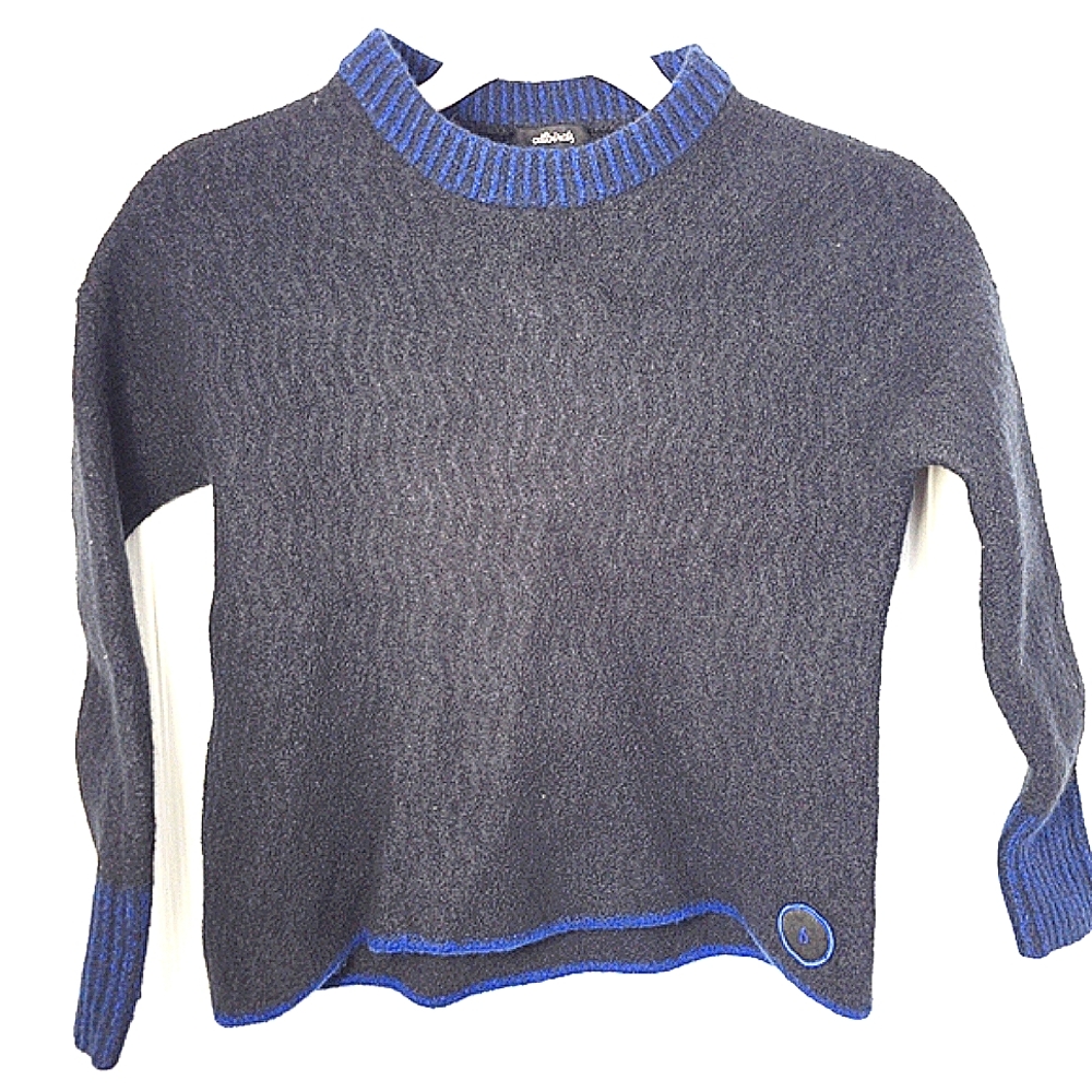 Allbirds Crewneck Black Blue Sweater 100% Merino Wool Sustainable Small